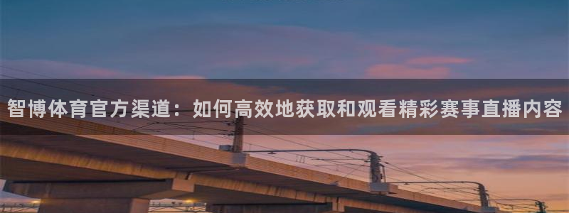 智博体育官方渠道：如何高效地获取和观看精彩赛事直播内容